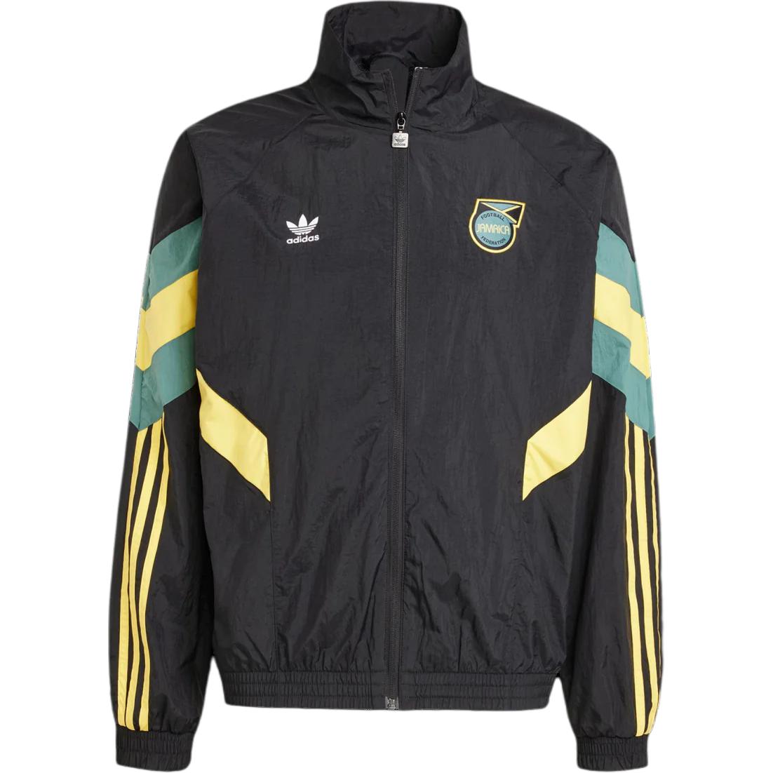 adidas Black Loose-Fit Zip-Up Track Jacket with Logo Stand Collar IN5568