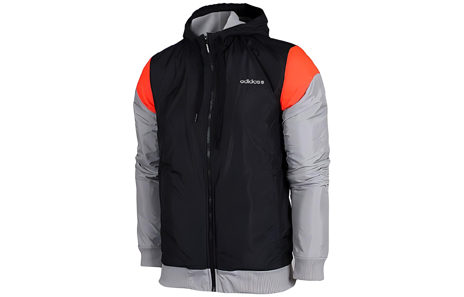 adidas Black Loose Fit Hooded Jacket S26754
