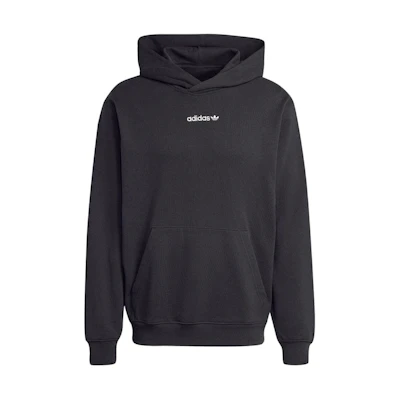 adidas Black Loose Fit Hoodie with Letter Print JF2864