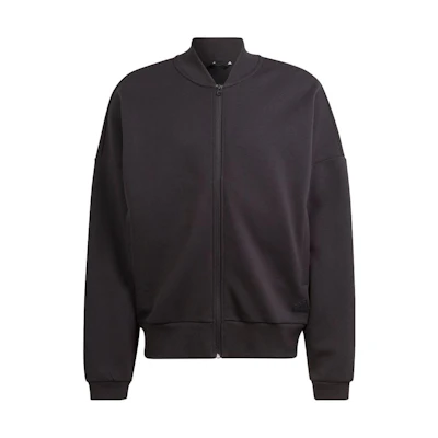 adidas Black Loose Fit Track Jacket with Logo Patch Design IJ6412