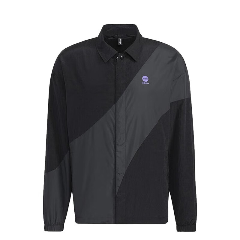 adidas Black Minimal Logo Retro Woven Track Jacket HM7412