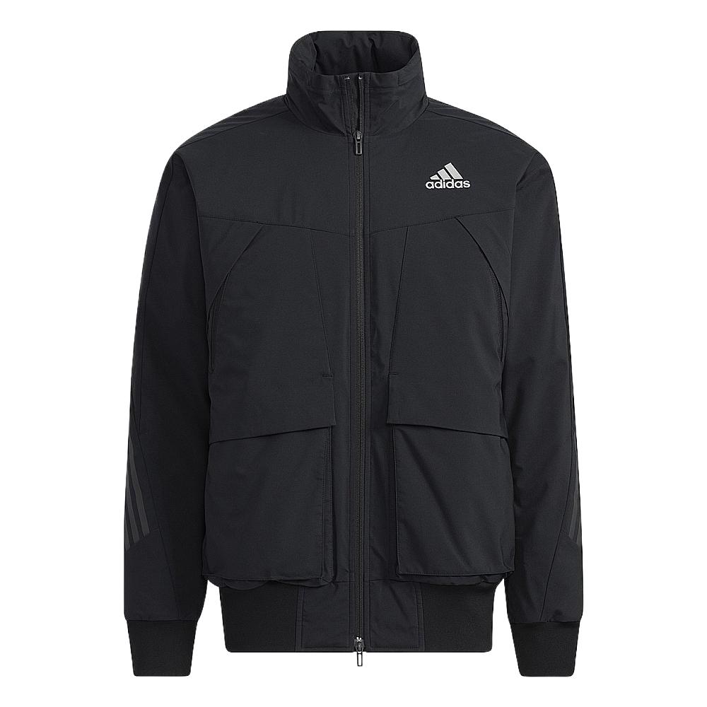 adidas Black Minimalist Logo Letter Casual Hooded Jacket H40845