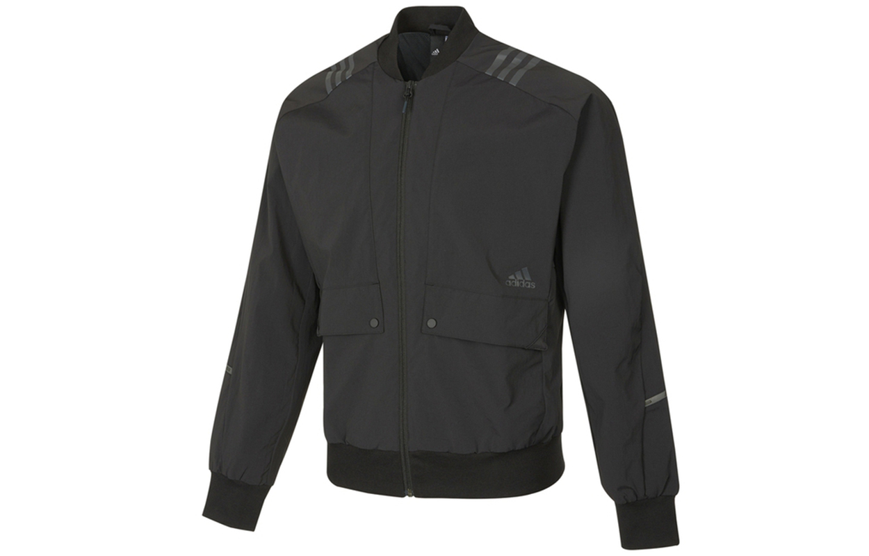 adidas Black Minimalist Logo Pilot Jacket H40231