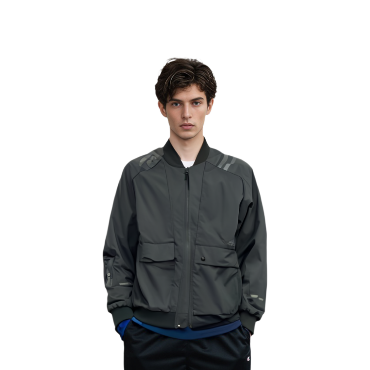 Details for 아디다스 블랙 미니멀 로고 파일럿 자켓 H40231