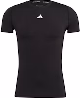 adidas Black Moisture-Wicking Logo Print Yoga Training T-Shirt HK2337