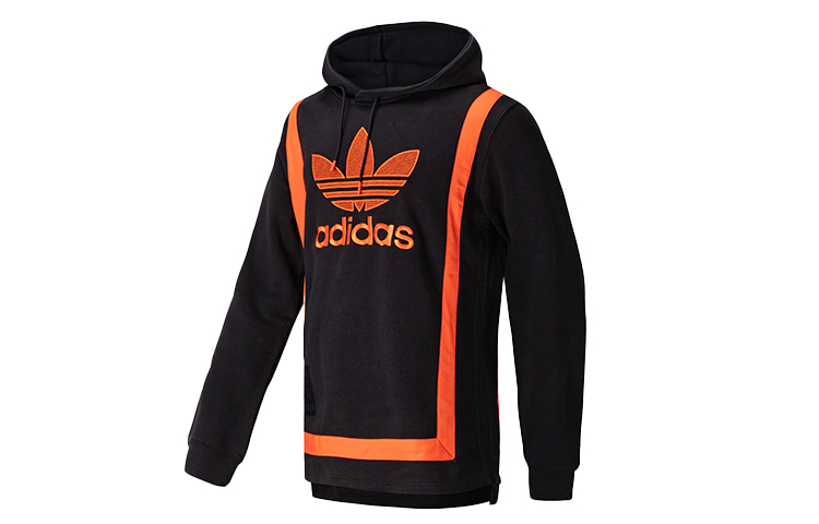 adidas Black Orange Casual Sports Hoodie GK0647