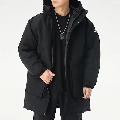 Chaqueta Negra Impermeable Adidas con Capucha y Acolchado para Exterior GN9835 Details for Chaqueta Negra Impermeable Adidas con Capucha y Acolchado para Exterior GN9835