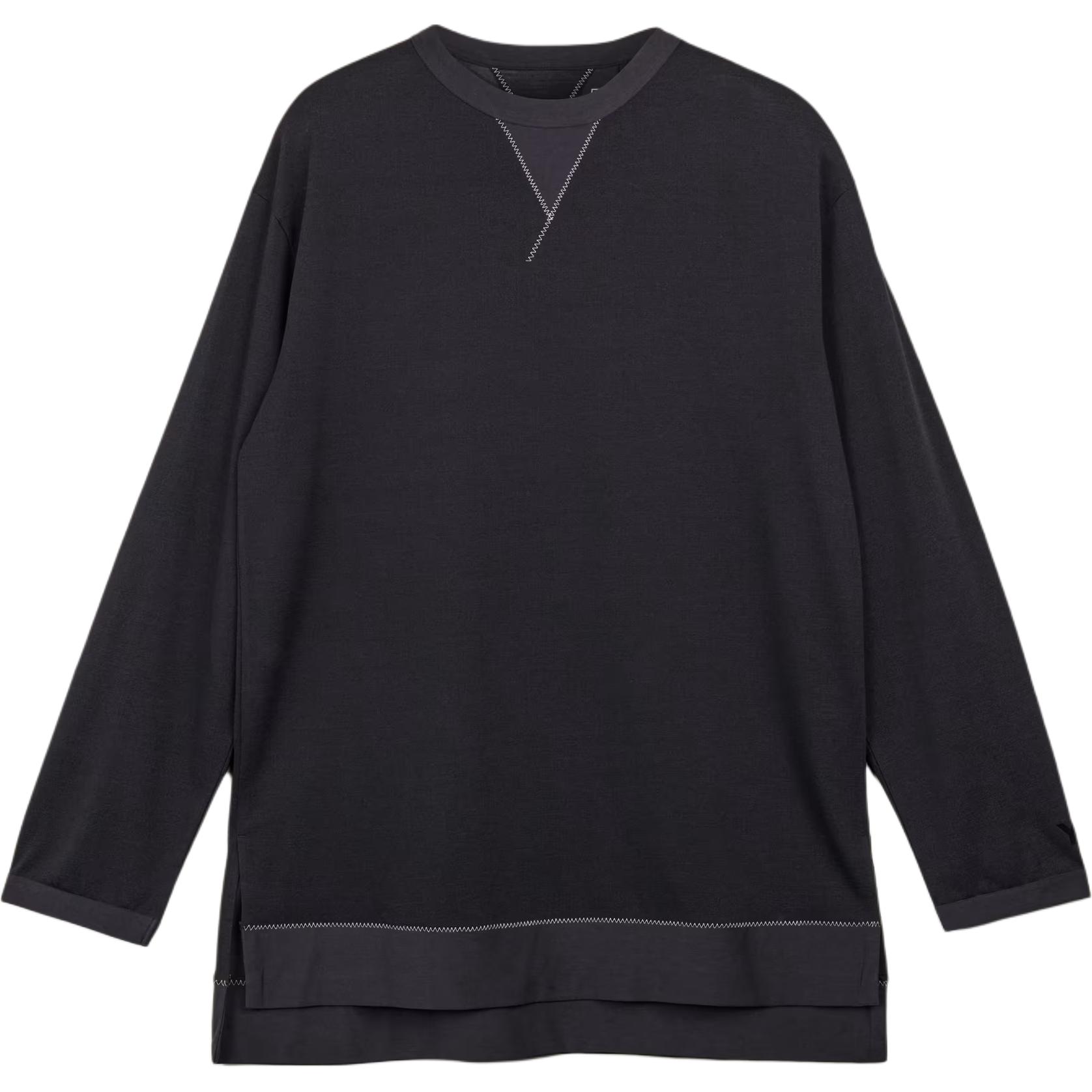 adidas Black Oversized Crewneck Sweatshirt Long Sleeve Pullover Casual IW0082