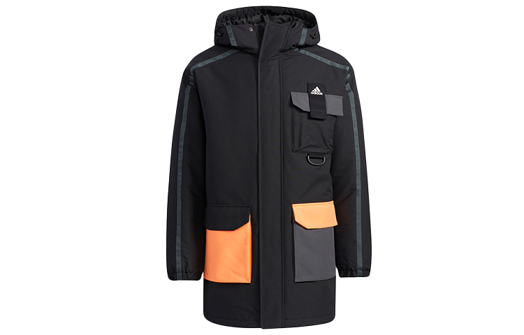 adidas Black Padded Hooded Jacket GN7379