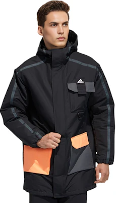 아디다스 블랙 패딩 후드 자켓 GN7379 Lookbook 아디다스 블랙 패딩 후드 자켓 GN7379