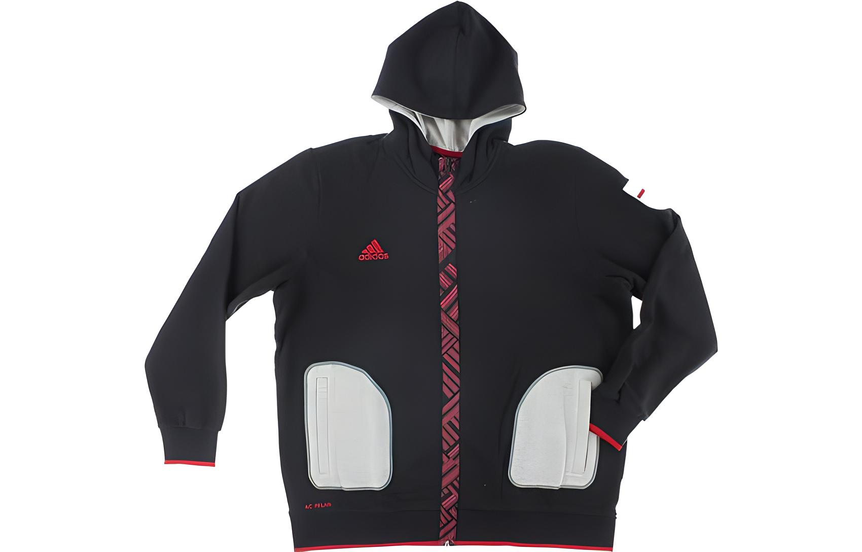 adidas Black Patchwork Hoodie Zip-Up Jacket S16913