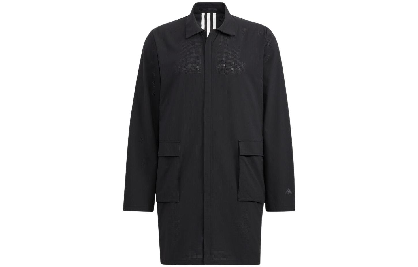adidas Black Polo Collar Breathable Long Sleeve Jacket Japan Edition HD0010
