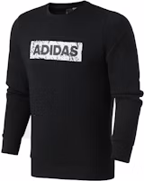 adidas Black Printed Crewneck Long-Sleeve Pullover Sweater DW4601 adidas Black Printed Crewneck Long-Sleeve Pullover Sweater DW4601