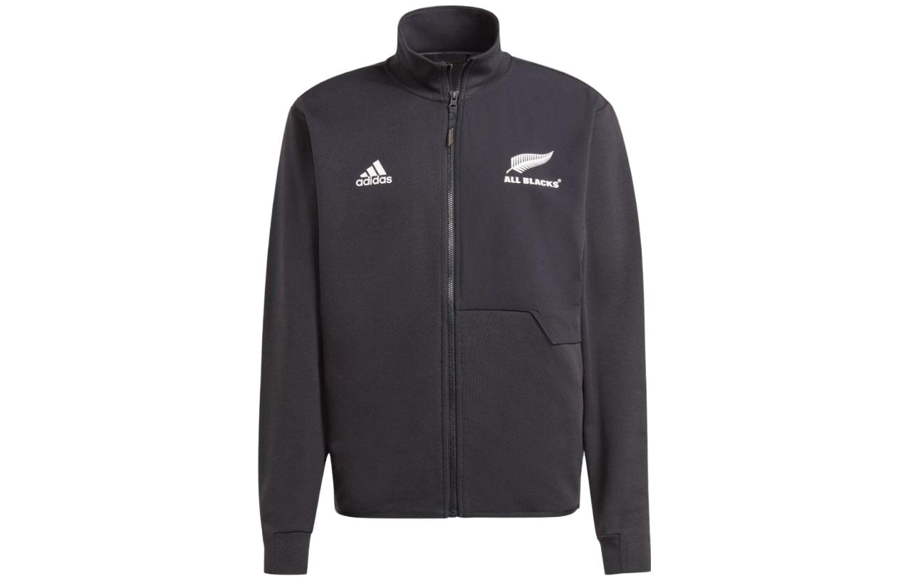 adidas Black Printed Stand Collar Zip-Up Jacket Japan Edition HZ9787-JAPAN