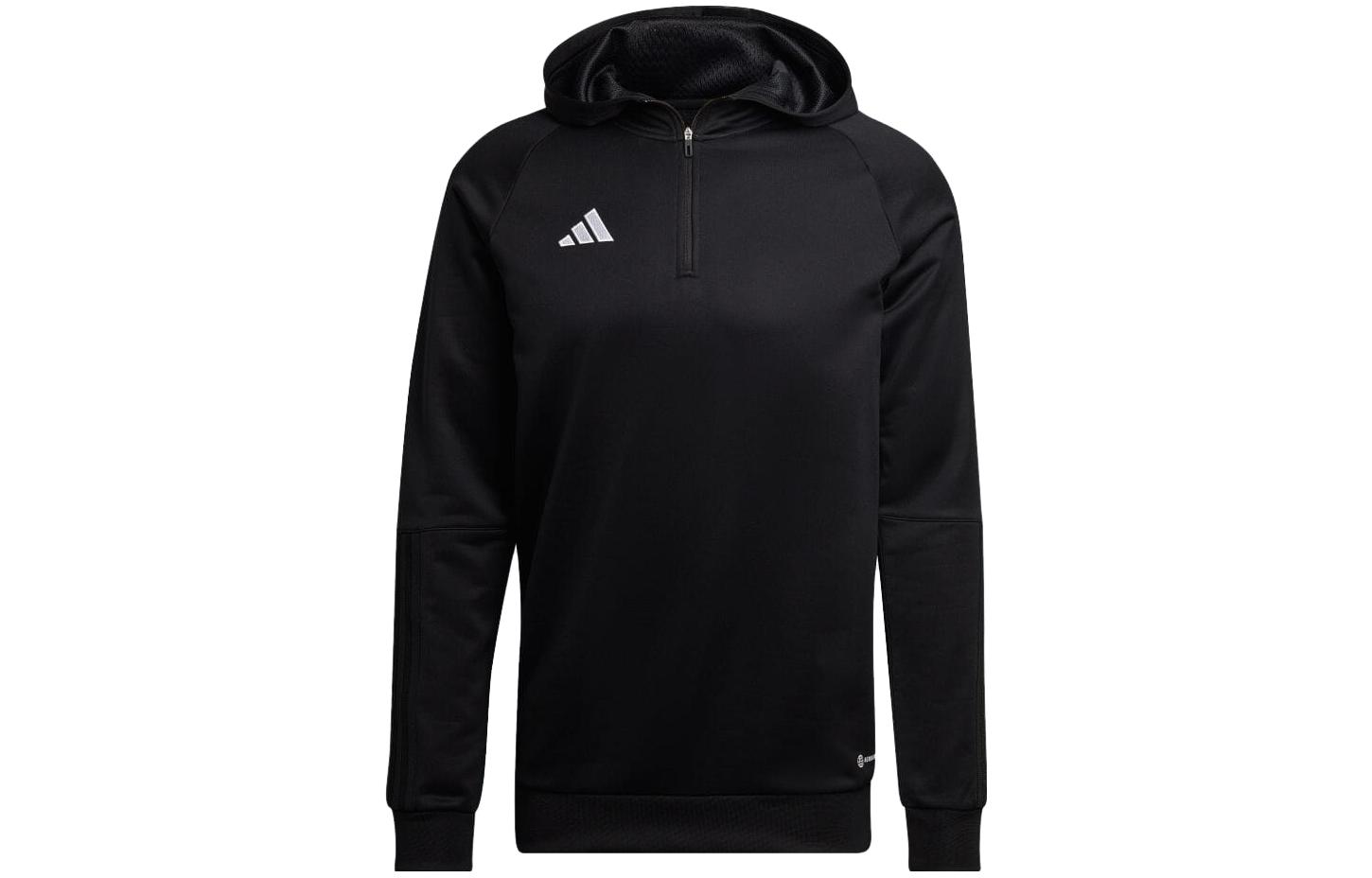 adidas Black Pullover Hoodie with Logo Print HE5648