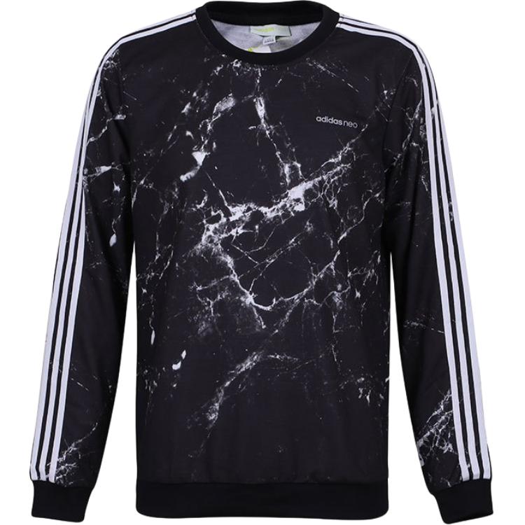 adidas Black Pullover Sweatshirt Striped Collegiate Casual Style BQ6809