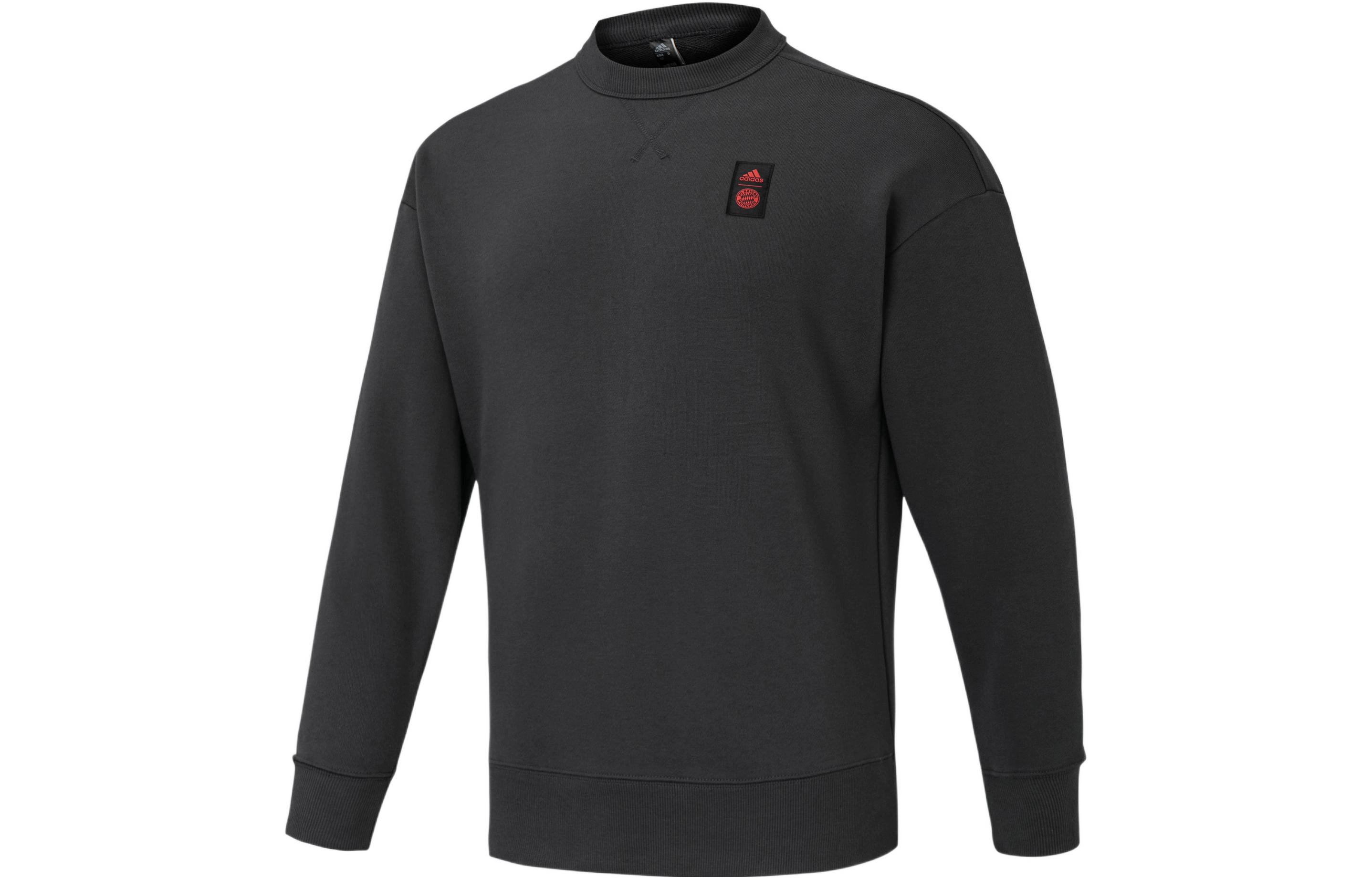 adidas Black Pullover Sweatshirt with Monochrome Logo Print HF1355