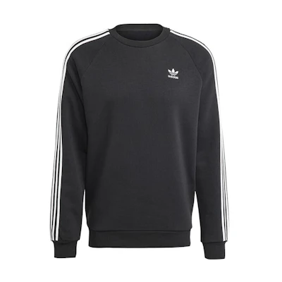 adidas Black Pullover Sweatshirt with Side Stripe Print IA4861