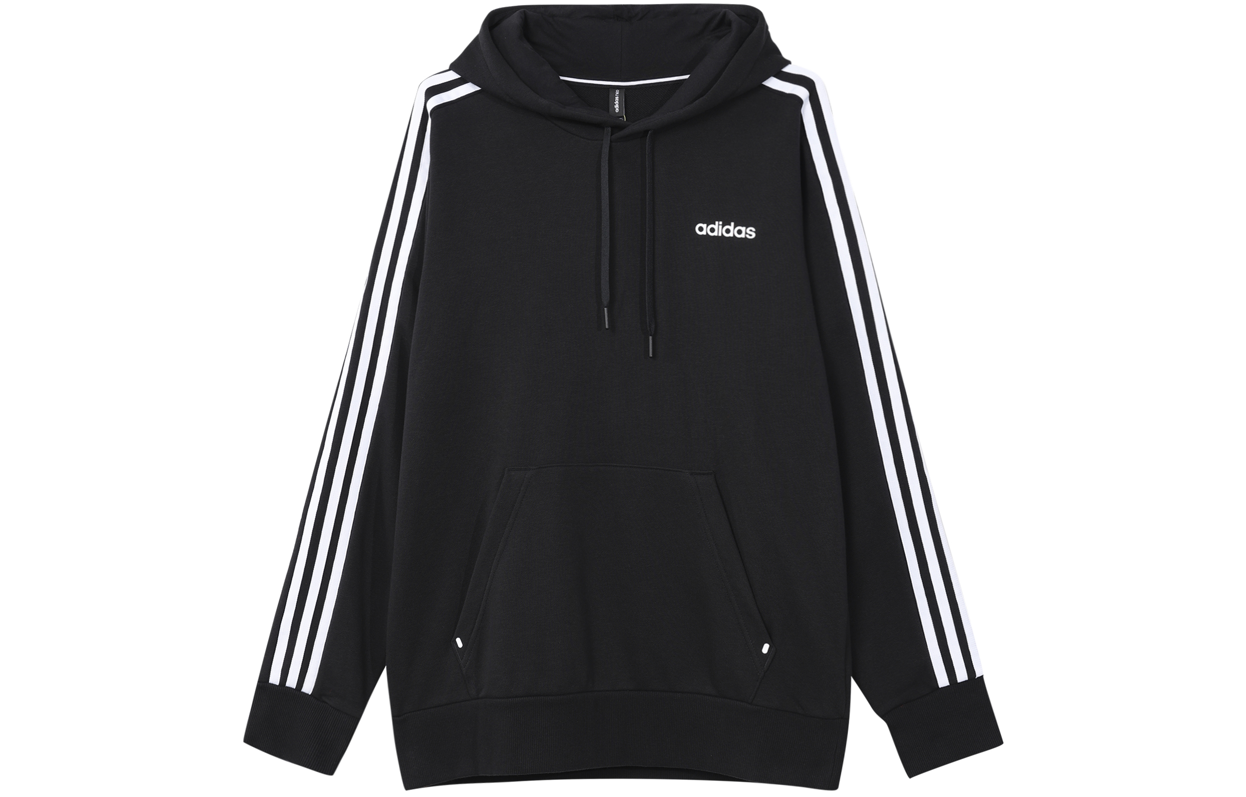 adidas Black Pullover Sweatshirt with Three Stripes Design GP4925