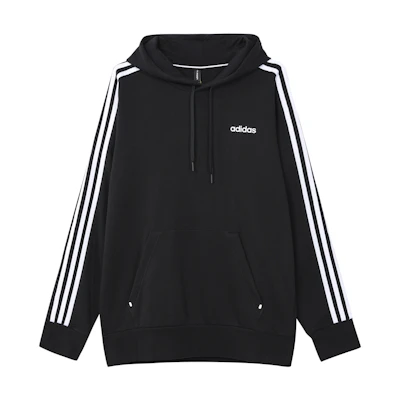 adidas Black Pullover Sweatshirt with Three Stripes Design GP4925
