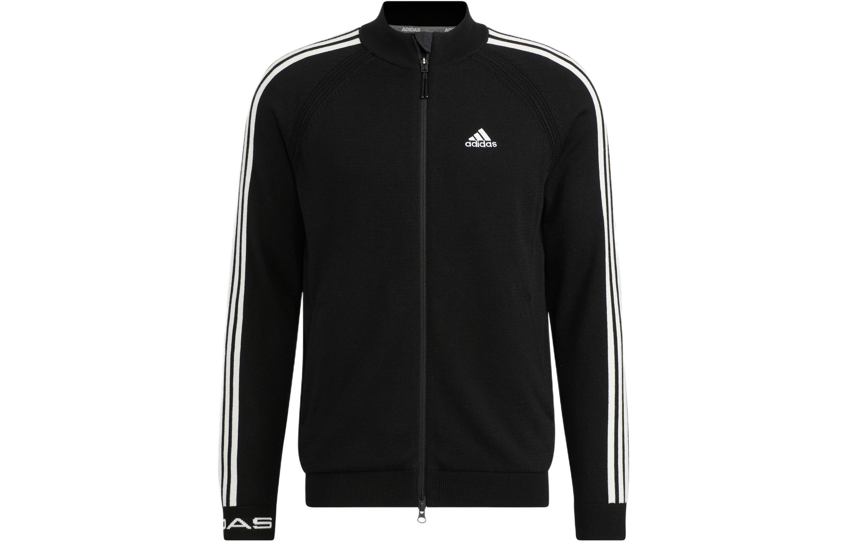 adidas Black Retro Track Jacket with Logo Print and Three Stripes Design HP1994