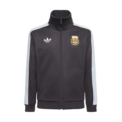 adidas Black Retro Track Jacket with Logo Stripe and Full Zip IU2155T