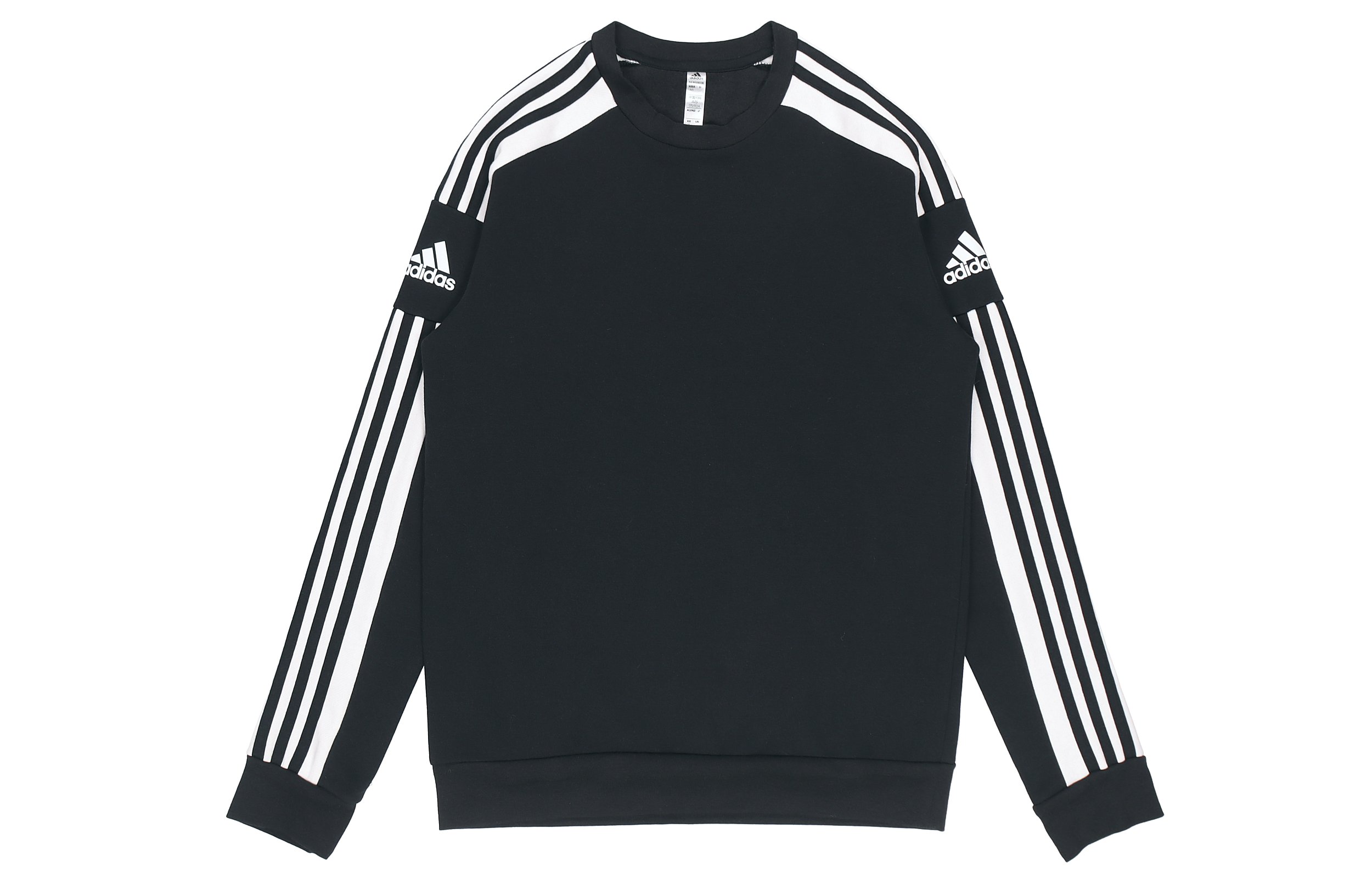 adidas Black Round-Neck Pullover Sweatshirt Long Sleeve GT6638