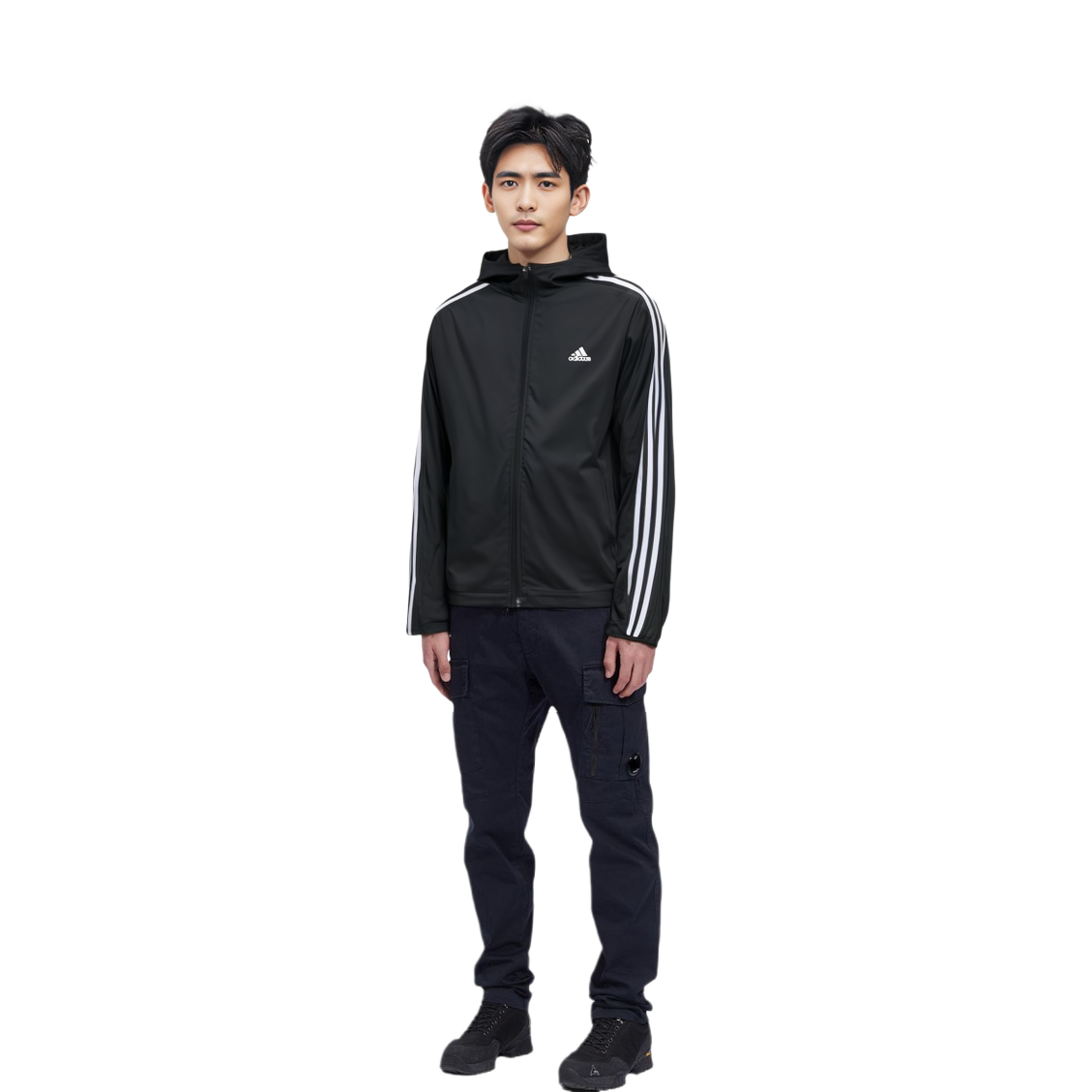 adidas Black Running Training Hooded Jacket - Fall Season GQ0622 圖 9