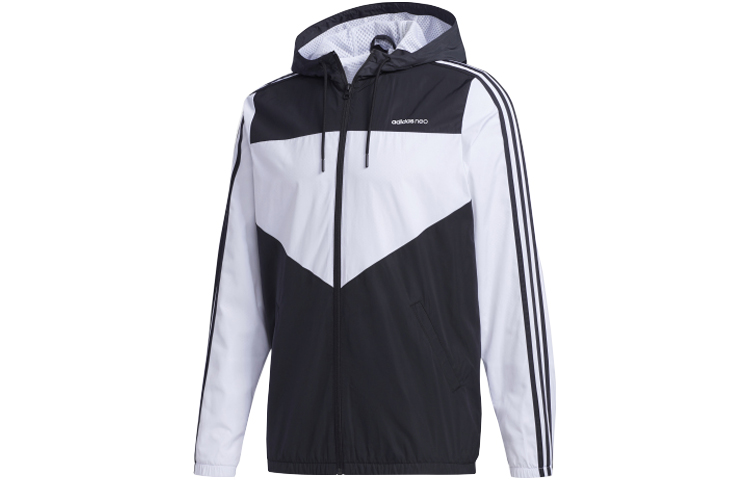 adidas Black Side Stripe Casual Sports Jacket FU1058