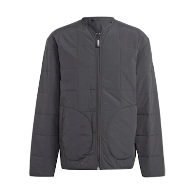 adidas Black Solid Color Baseball Collar Long-Sleeve Jacket IC2333