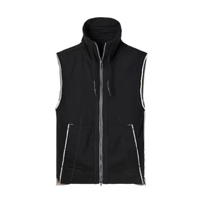 adidas Black Solid Color Sleeveless Zip-Up Jacket BR1780