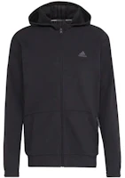 adidas Black Solid Color Track Jacket with Zip and Stand Collar HL2403 adidas Black Solid Color Track Jacket with Zip and Stand Collar HL2403