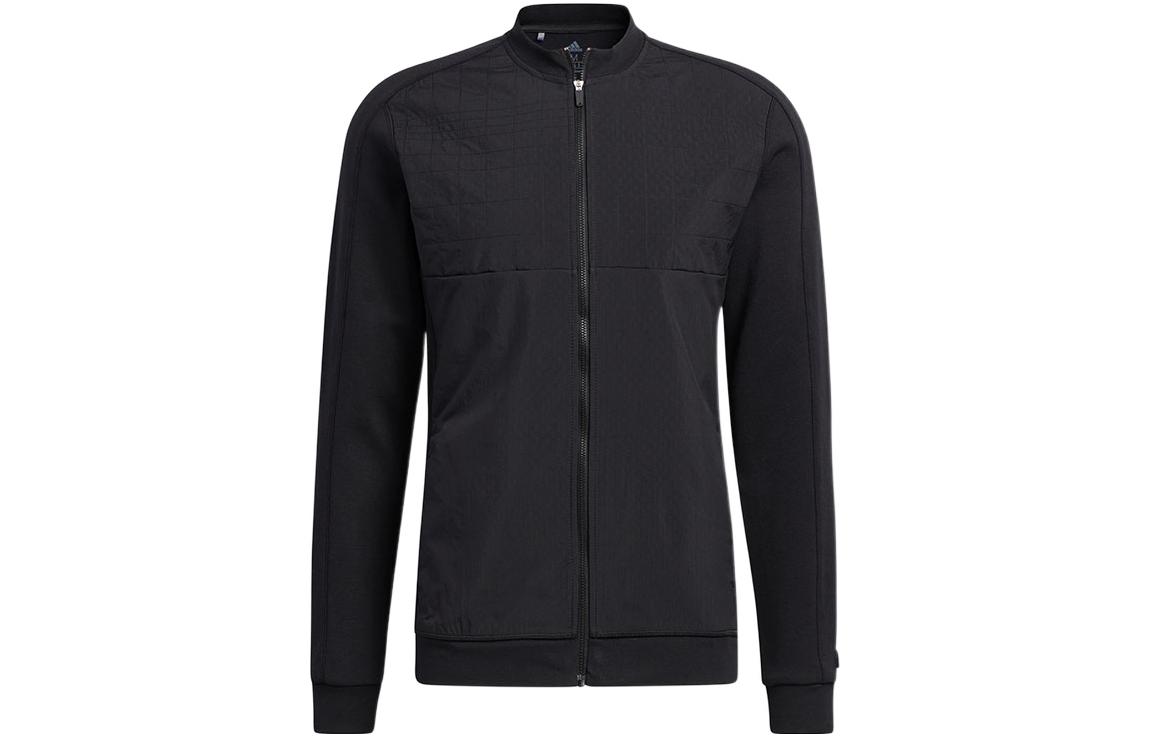 adidas Black Solid Full-Zip Golf Jacket GU5122