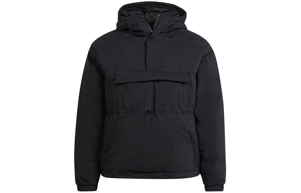 adidas Black Solid Half-Zip Hoodie Jacket H14124
