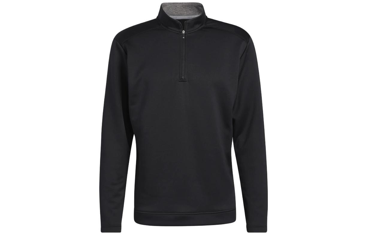 adidas Black Solid Half-Zip Sports Sweatshirt Long Sleeve GM4298