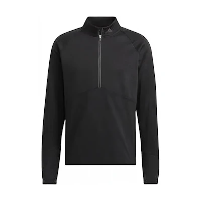 adidas Black Solid Print Half-Zip Sports Sweatshirt HN4550