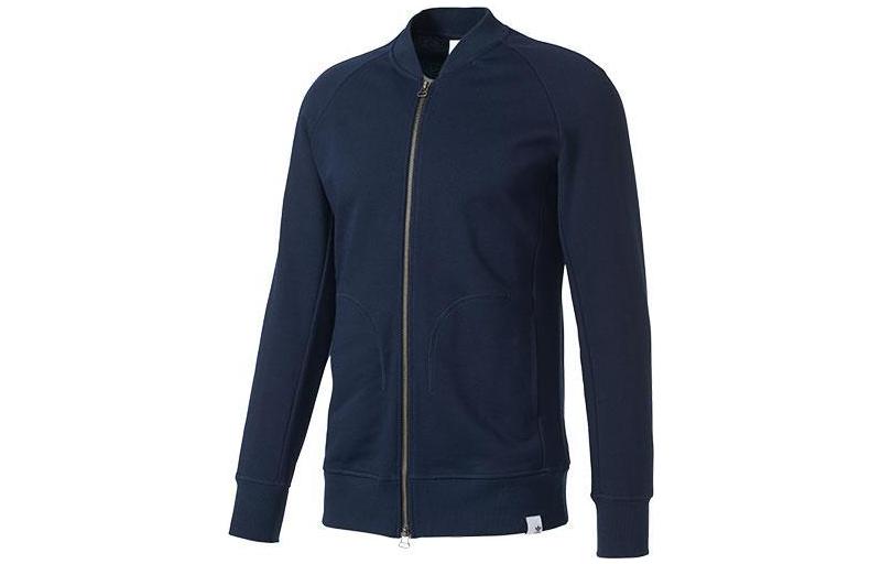 adidas Black Solid Zip-Up Jacket BQ3112-INK
