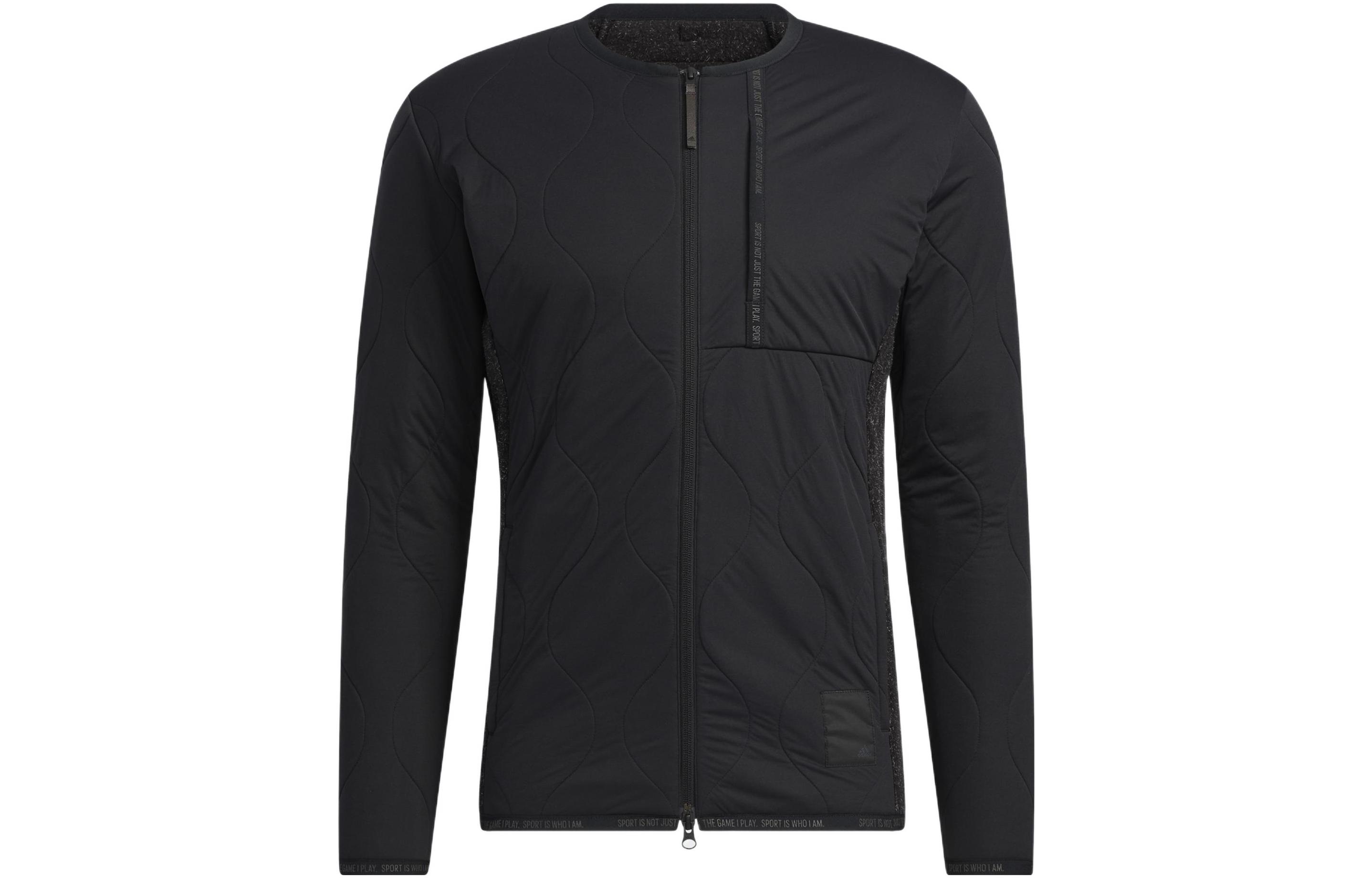 adidas Black Solid Zip-Up Long Sleeve Jacket GT3307
