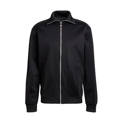 adidas Black Solid Zip-Up Striped Long-Sleeve Sweatshirt Jacket H11373