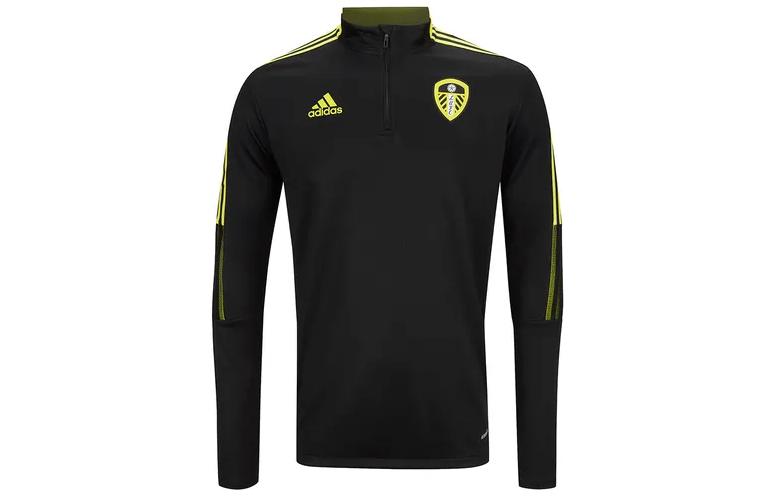 adidas Black Stand Collar Sweatshirt with Stripe Detail HA0262