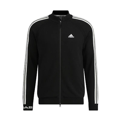 adidas Black Striped Letter Print Zip-Up Track Jacket HP1994-JAPAN