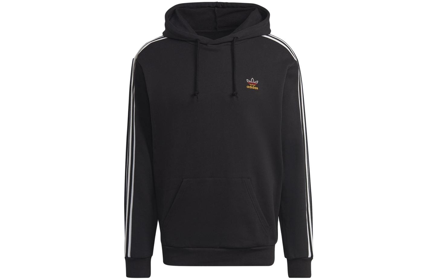 adidas Black Striped Long-Sleeve Hoodie HK7396
