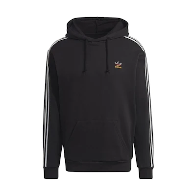 adidas Black Striped Long-Sleeve Hoodie HK7396