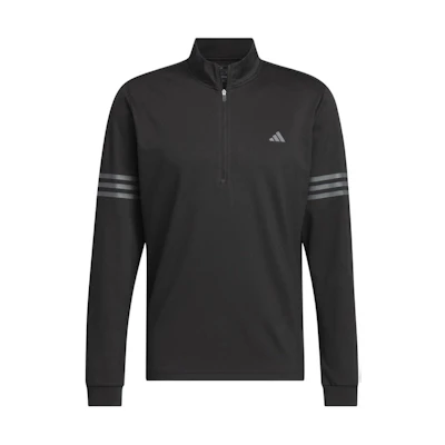 adidas Black Striped Long-Sleeve Sweatshirt with Logo Print IS7132