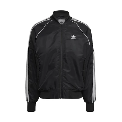 adidas Black Striped Print Zip-Up Track Jacket HL9203