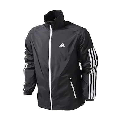 adidas Black Striped Woven Track Jacket High Collar AZ8426