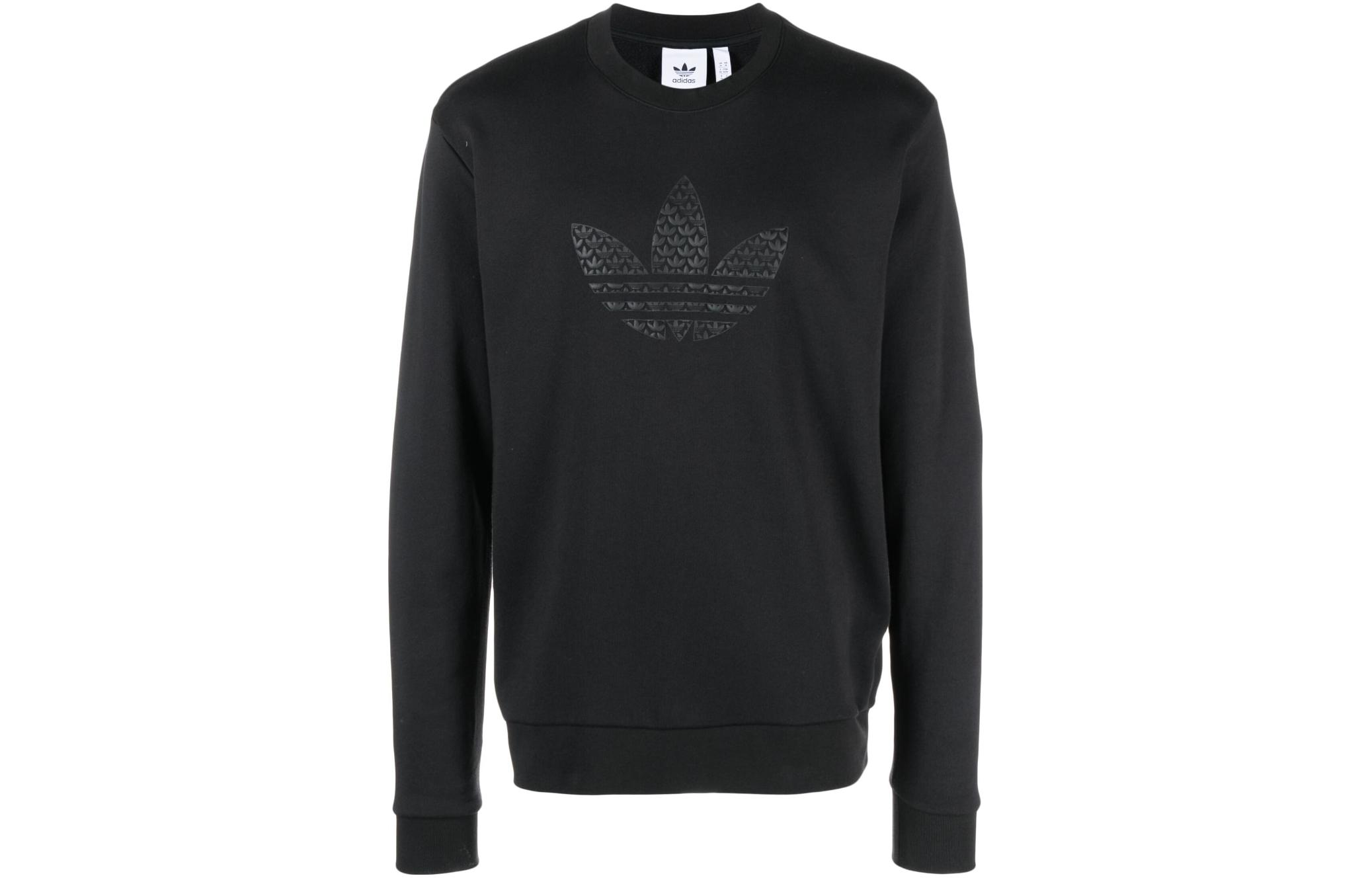adidas Black Sweatshirt with Logo Graphic Print Design HZ4159