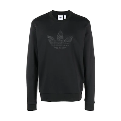 adidas Black Sweatshirt with Logo Graphic Print Design HZ4159
