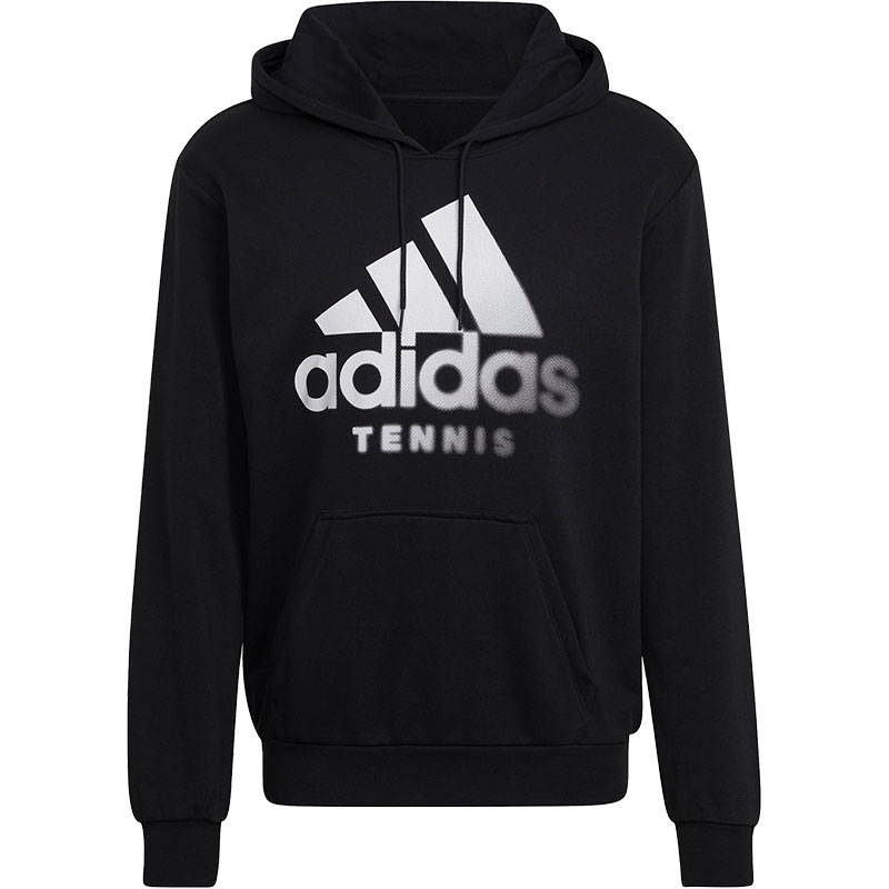 adidas Black Tennis Hoodie with Logo Print HC7819