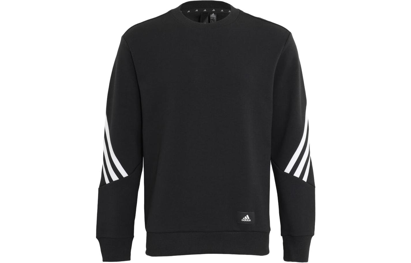 adidas Black Three-Stripes Crewneck Long Sleeve Sweatshirt (Japan Edition) H46538-JAPAN